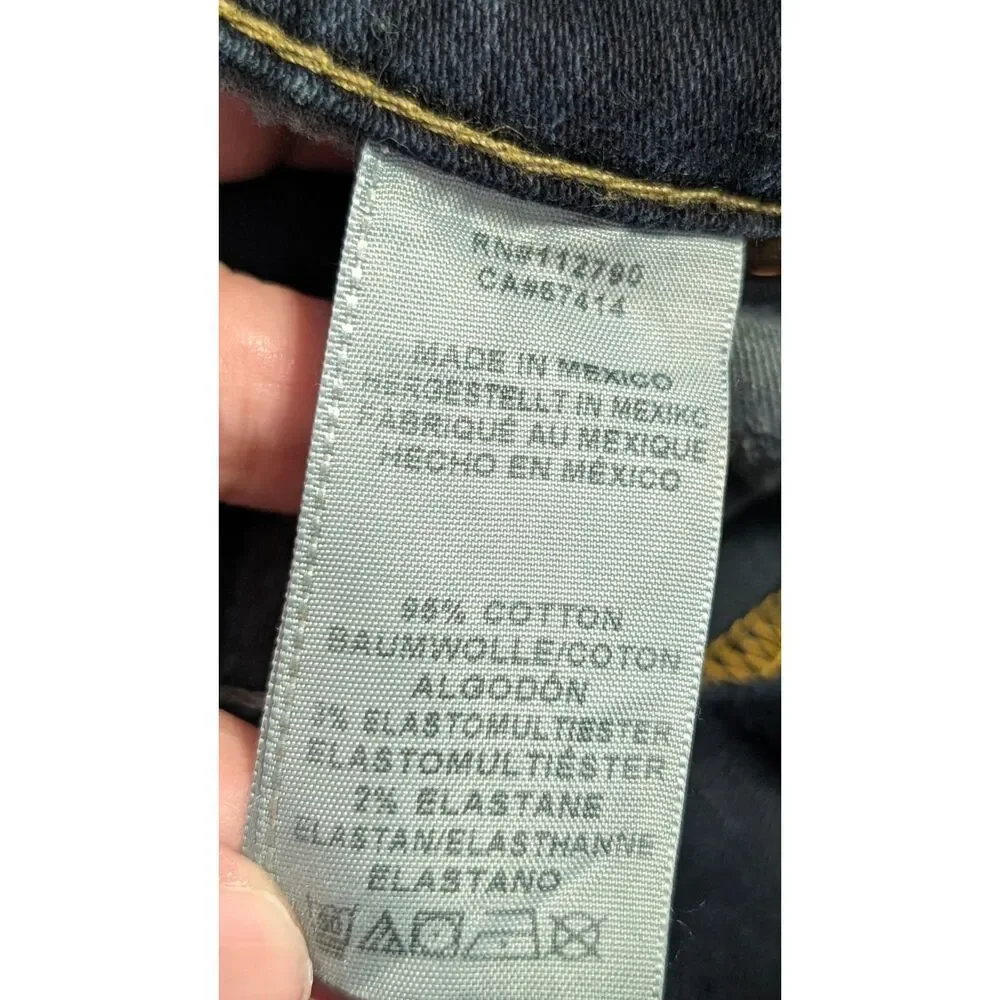 True Religion Section Slim Flap Old Multi Jeans Mens 36 Dark Wash Y2K Streetwear